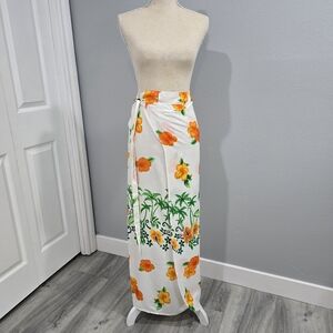 Vibrant Floral Wrap Skirt